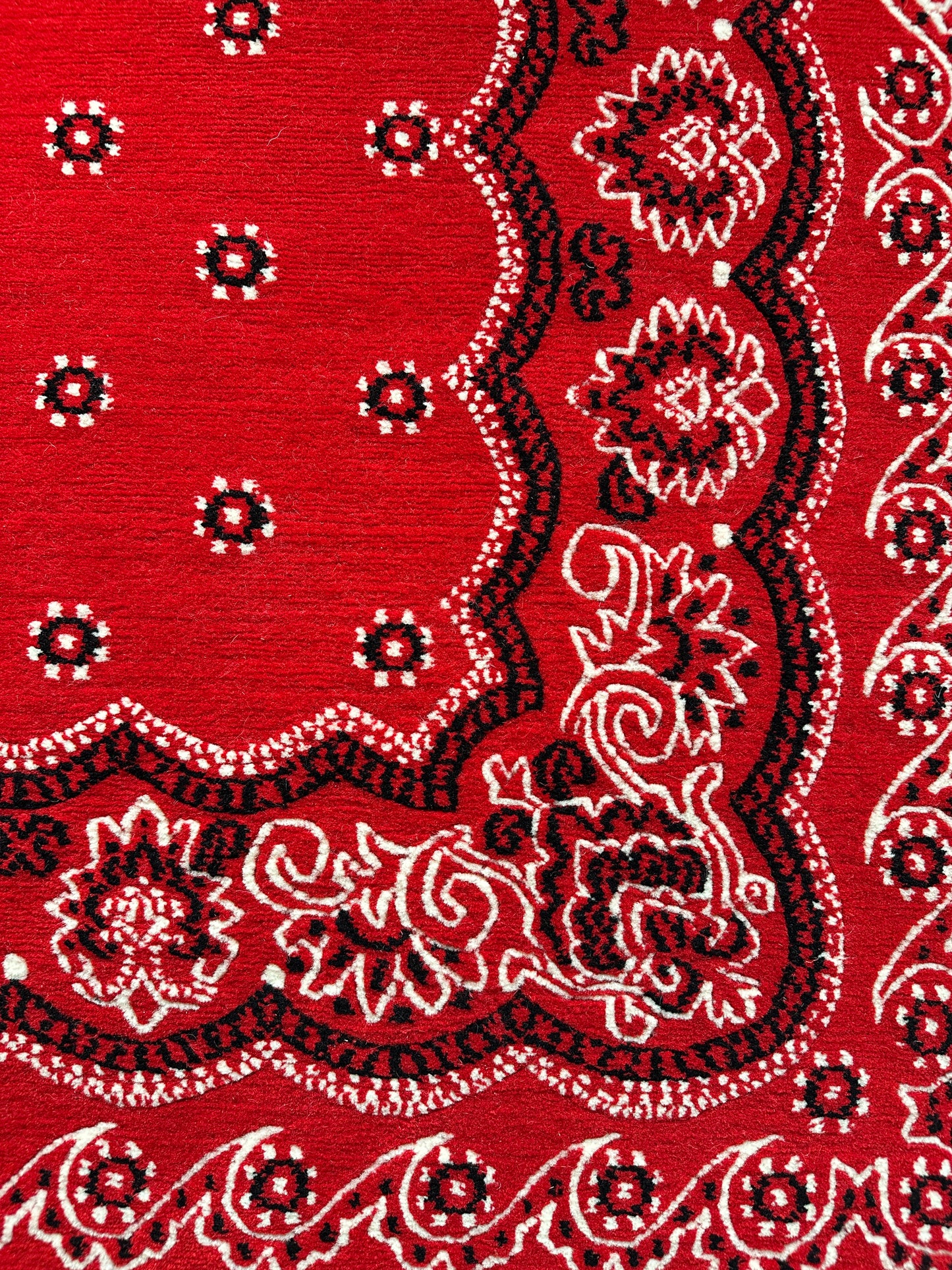 4' x 4' Paisley Bandana Rug - OG Red