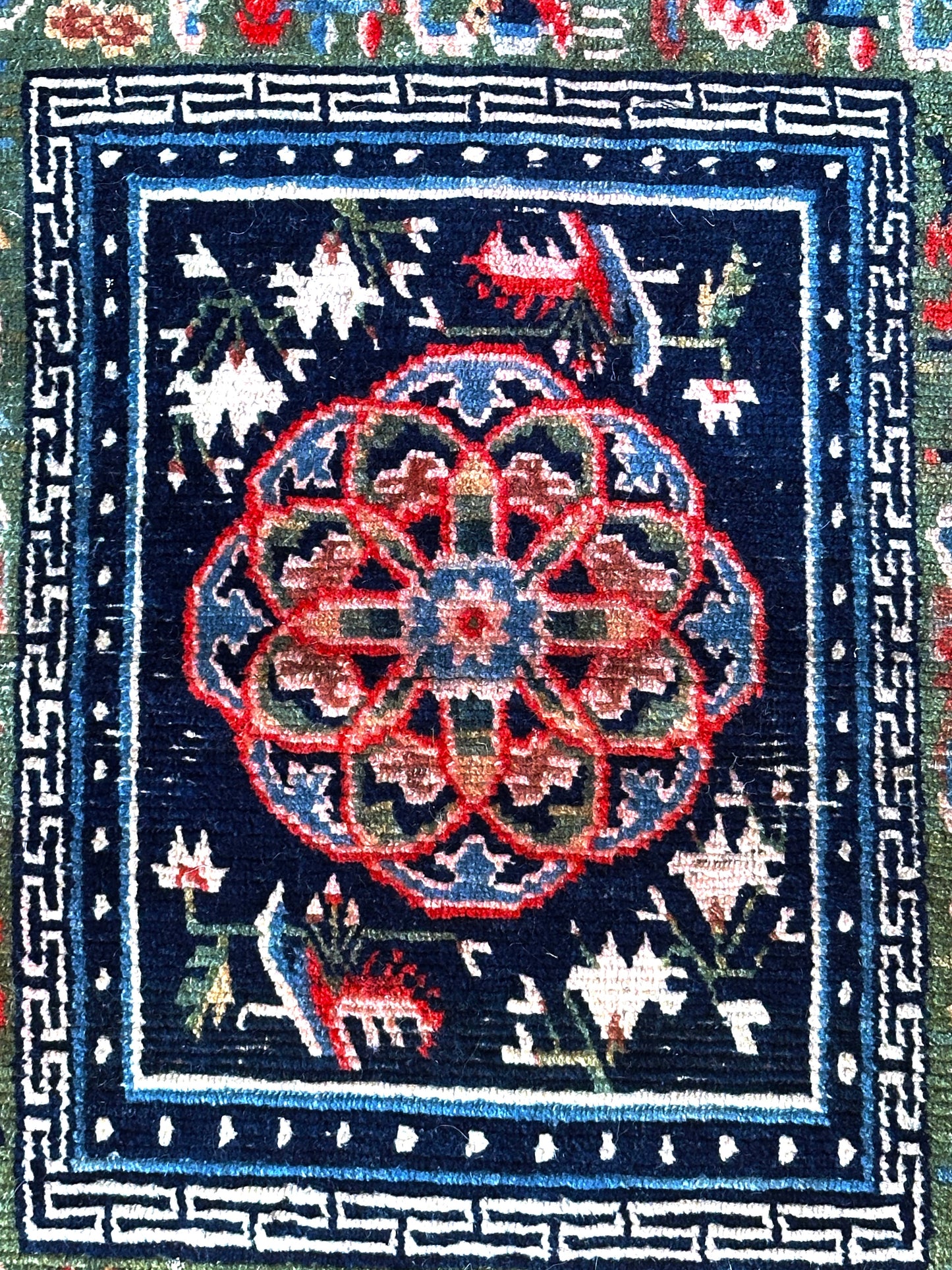 Antique Tibetan Saddle Rug