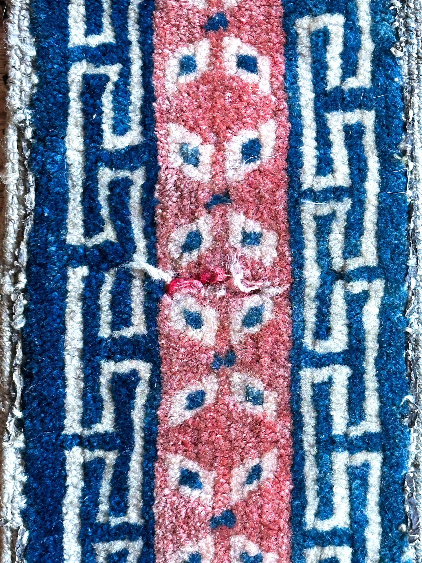 Antique Tibetan Saddle Rug and Straps