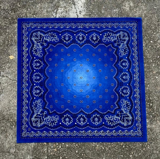 Royal Blue Radial Gradient 6'x6' Bandana Rug