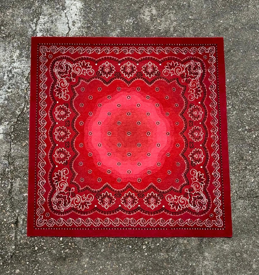 Red Radial Gradient 6'x6' Bandana Rug