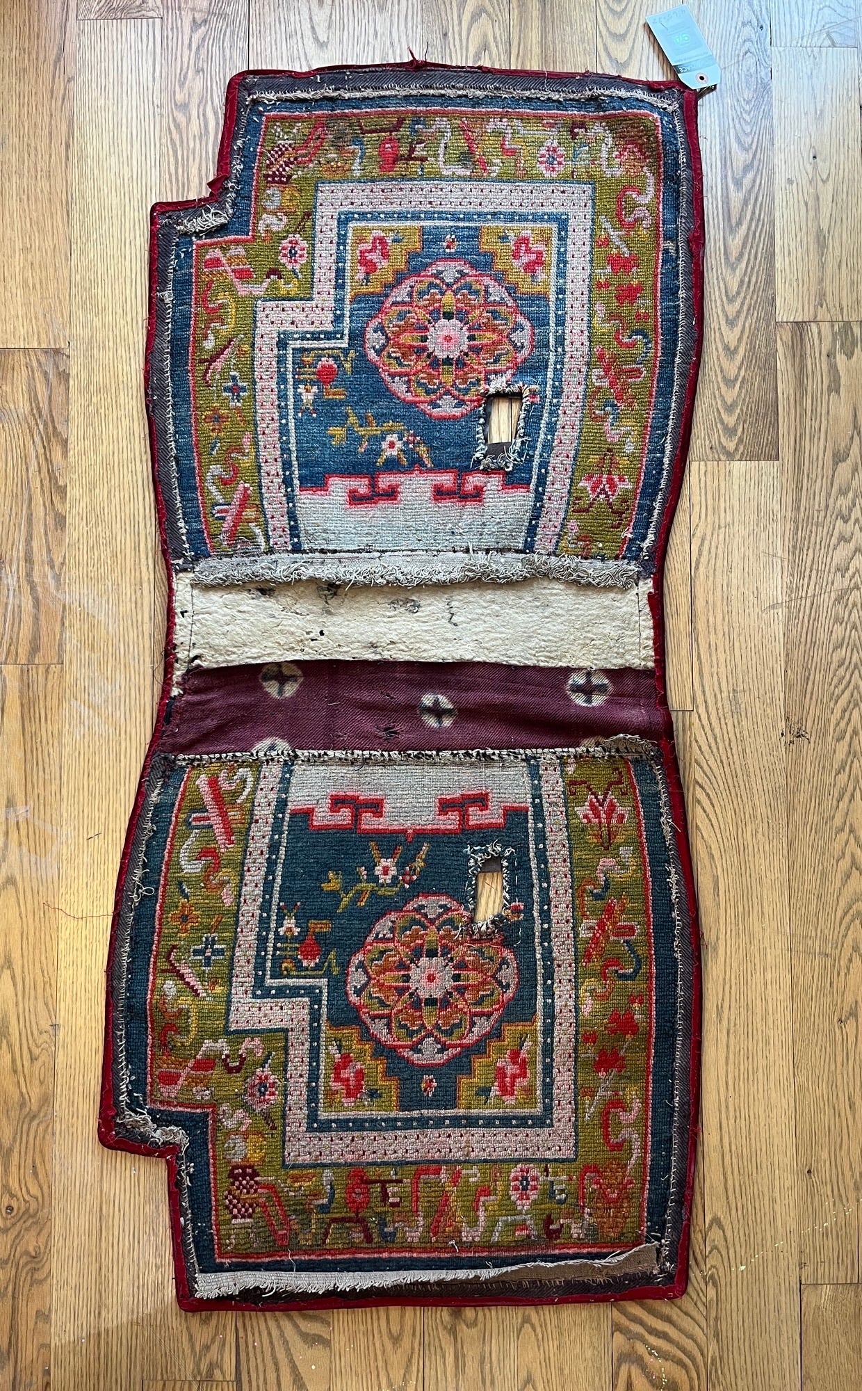 Antique Tibetan Saddle Rug