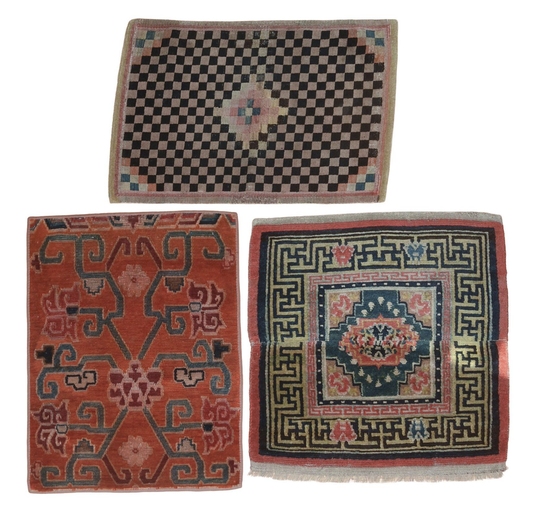 Three Antique Tibetan Mats