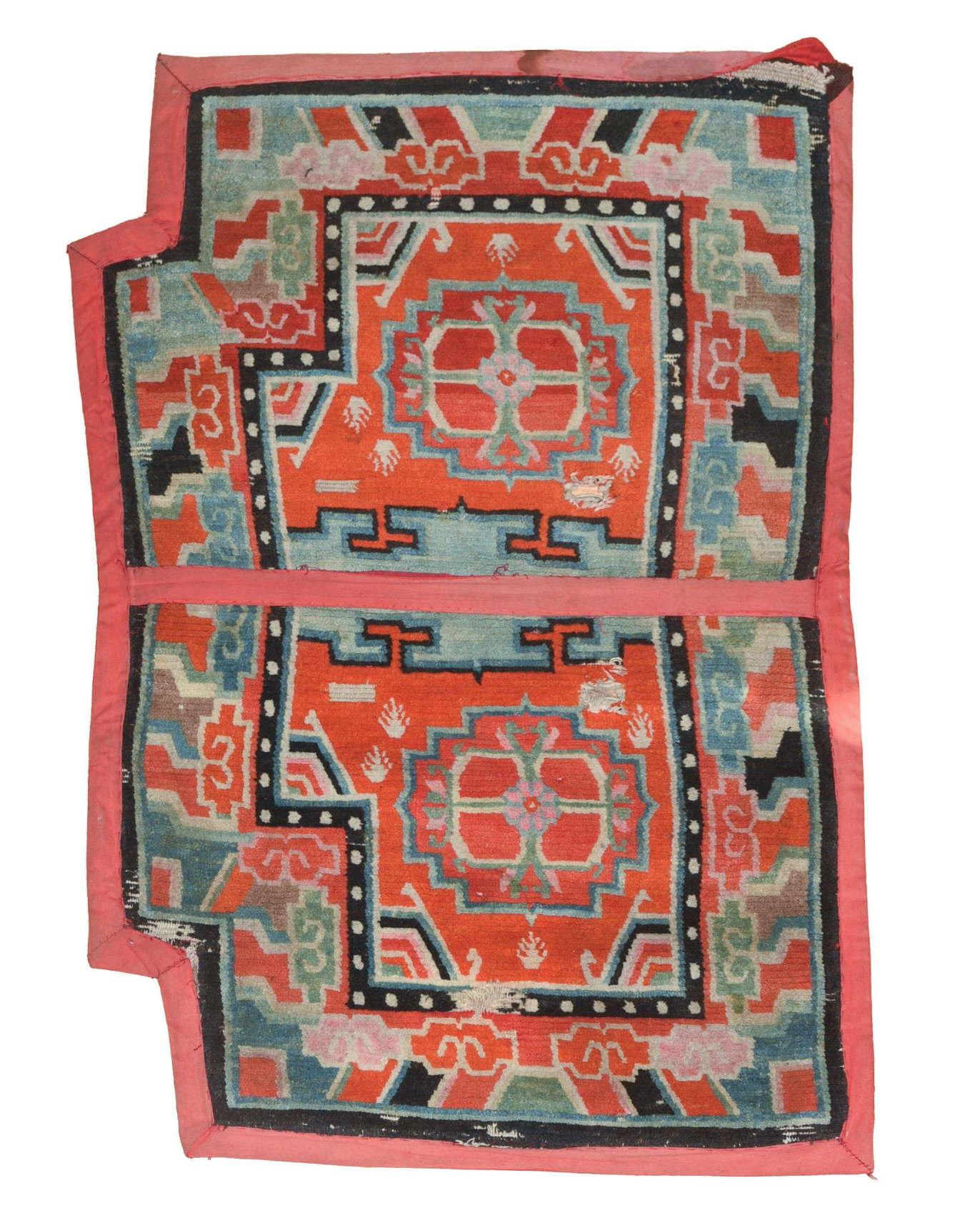Antique Tibetan Saddle Rug