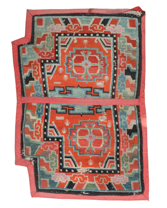 Antique Tibetan Saddle Rug