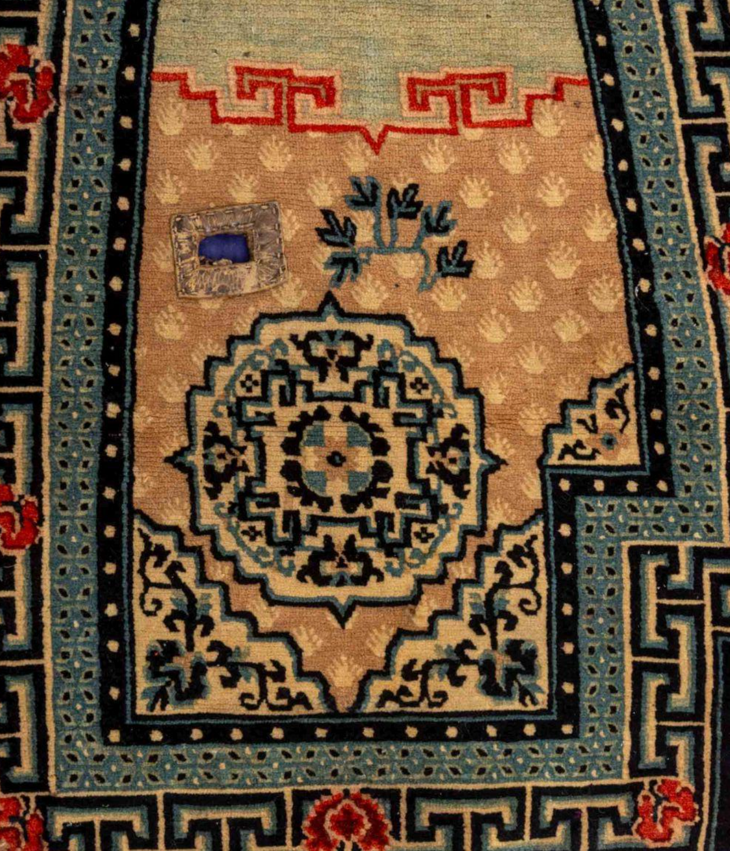 Antique Tibetan Saddle Rug