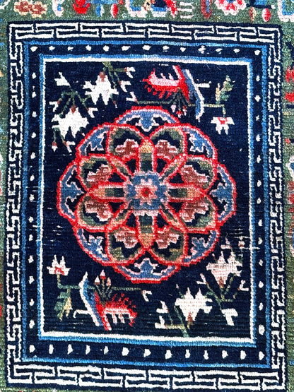 Antique Tibetan Saddle Rug