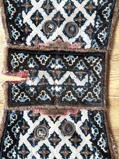 Antique Tibetan Saddle Rug and Straps