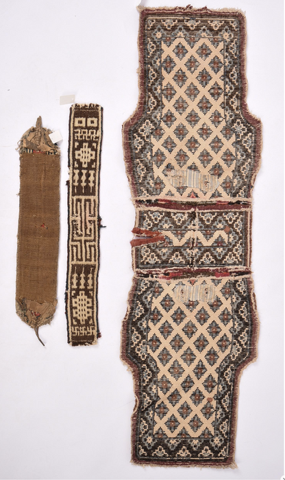 Antique Tibetan Saddle Rug and Straps